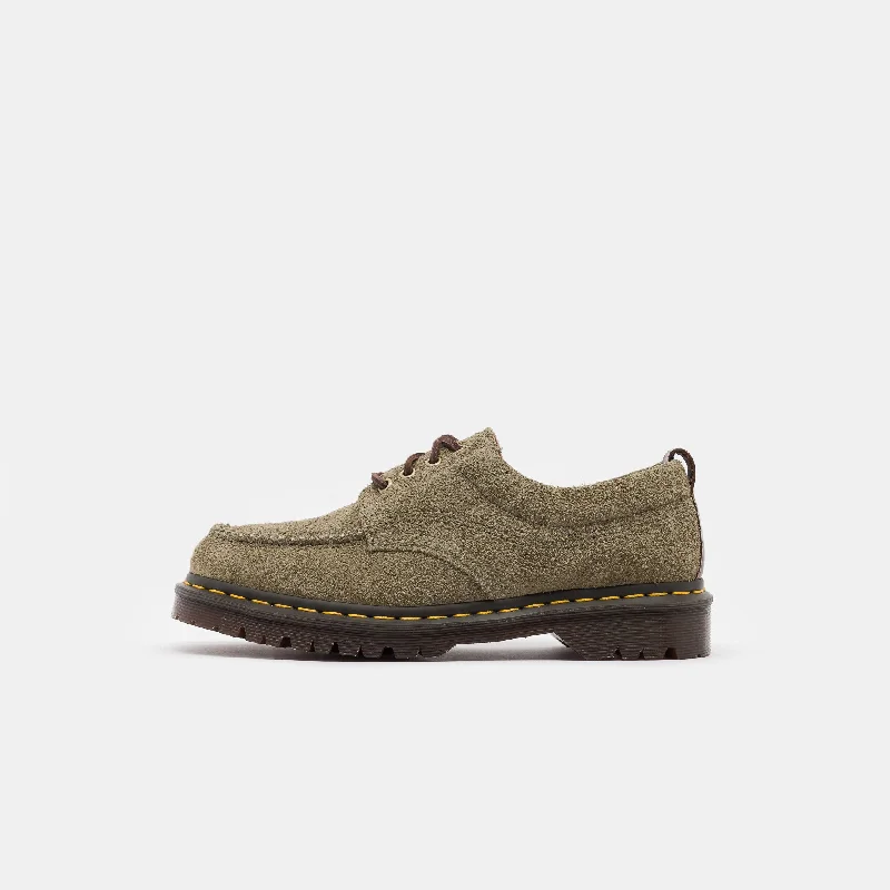 Crazy Discounts, Hurry Up Lowell Suede Moc Toe Shoe in Olive/Dark Brown