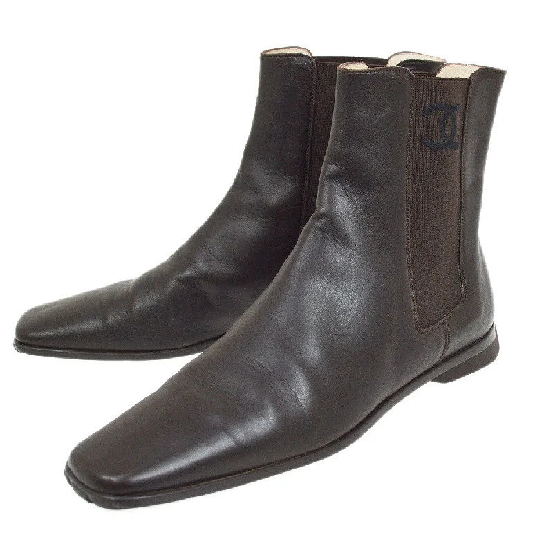 Affordable Luxury Fashion Chanel * Brown Chelsea Boots Shoes