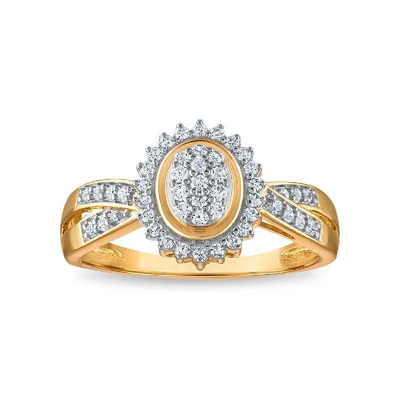 Shop Fine Jewelry With Exclusive Savings 1/3 CTW Diamond Cluster Ring in 10KT Yellow Gold Shop Fine Jewelry With Exclusive Savings 1/3 CTW Diamond Cluster Ring in 10KT Yellow Gold