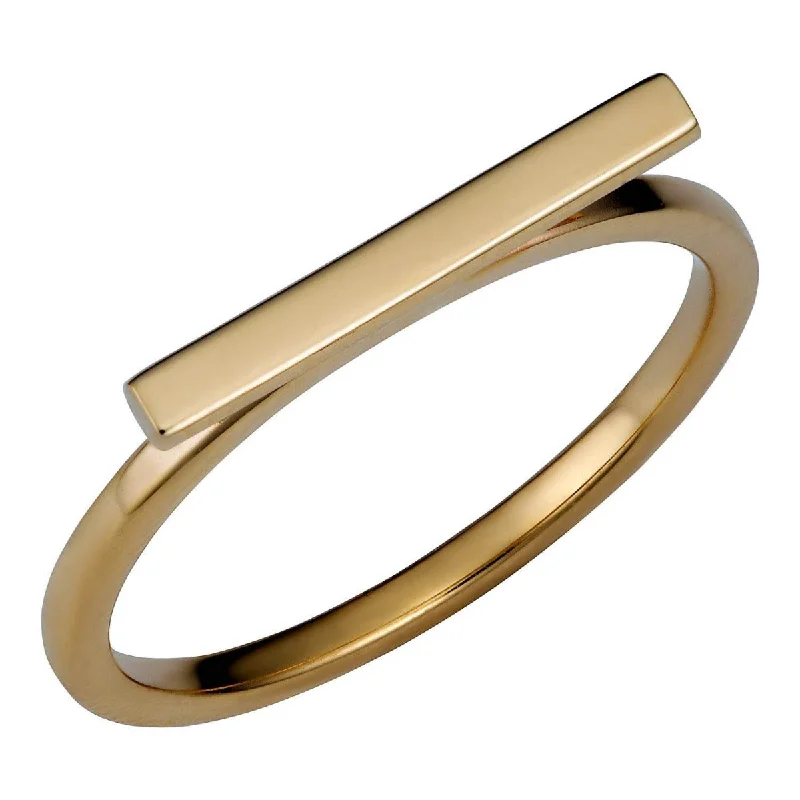 Unmissable Deals On Handmade Jewelry Collections 10KT Yellow Gold Fashion Horizontal Bar Ring
