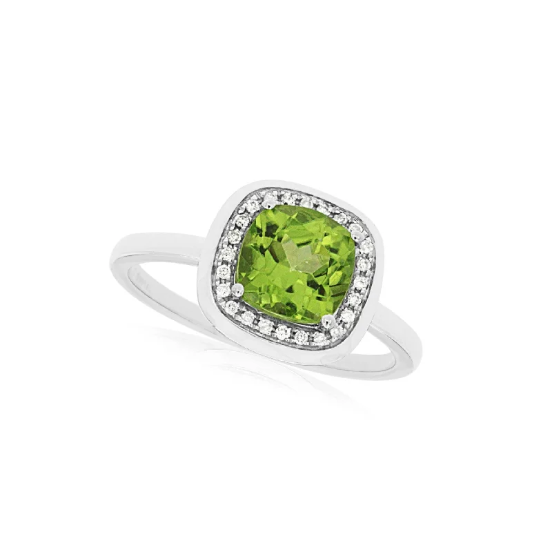Best Jewelry Deals – Premium Quality At Exclusive Discounts Cushion Peridot and Diamond Halo Ring Best Jewelry Deals – Premium Quality At Exclusive Discounts Cushion Peridot and Diamond Halo Ring