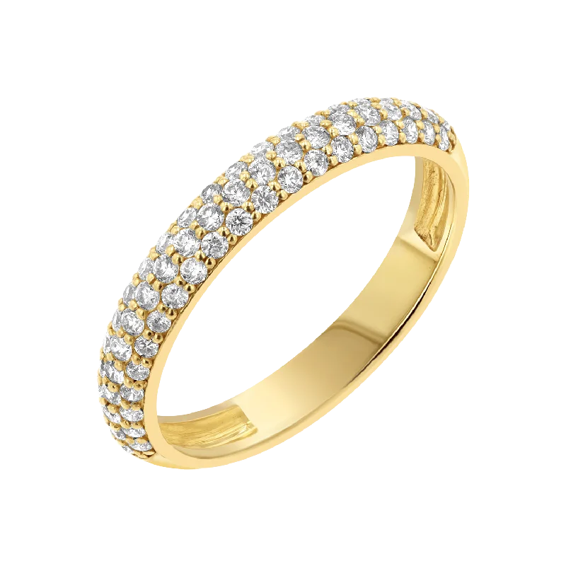 Stunning Jewelry Pieces At The Lowest Prices Ever Three Row Pave Diamond Band