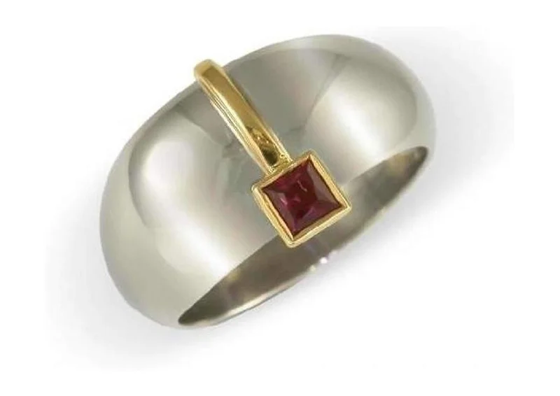 Get Ready To Sparkle – Special Jewelry Discounts Bi-Tone Dome Ring with Gemstone, White & Yellow Gold Get Ready To Sparkle – Special Jewelry Discounts Bi-Tone Dome Ring with Gemstone, White & Yellow Gold