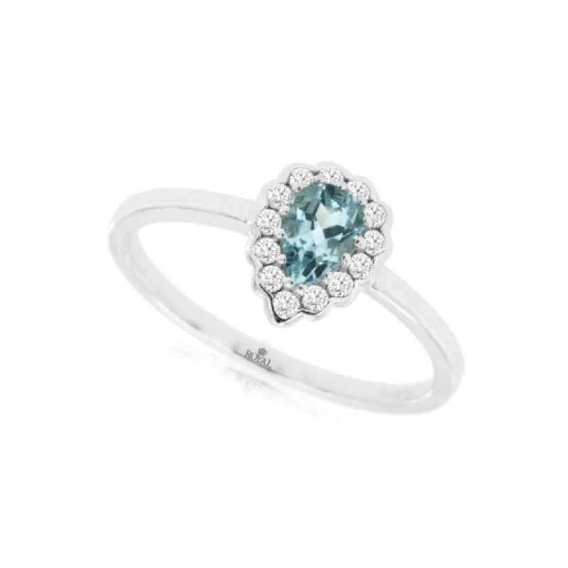 Premium Diamond Jewelry At Once-In-A-Lifetime Discounts Pear Shaped Aquamarine and Diamond Halo Ring Premium Diamond Jewelry At Once-In-A-Lifetime Discounts Pear Shaped Aquamarine and Diamond Halo Ring