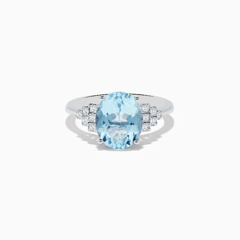 Fashion-Forward Jewelry At Exclusive Discounts Aquarius 14K White Gold Aquamarine and Diamond Ring Fashion-Forward Jewelry At Exclusive Discounts Aquarius 14K White Gold Aquamarine and Diamond Ring