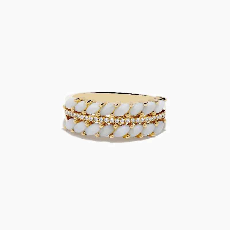 Timeless Beauty, Unbeatable Deals – Jewelry Sale On Aurora 14K Yellow Gold Opal and Diamond Ring Timeless Beauty, Unbeatable Deals – Jewelry Sale On Aurora 14K Yellow Gold Opal and Diamond Ring