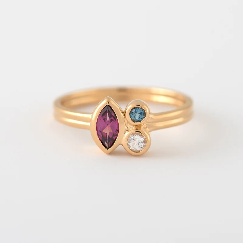 Bestselling Jewelry At Special Promotional Rates Bahini Rhodolite Cluster Band