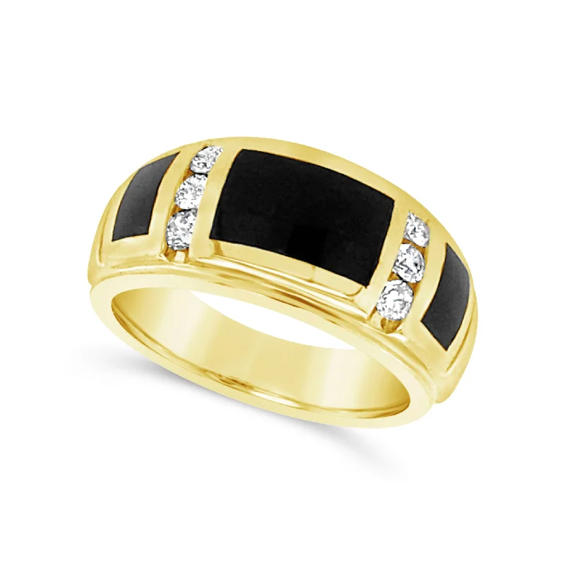 Luxury Meets Affordability – Jewelry Sale Now Live Black Onyx and Diamond Ring