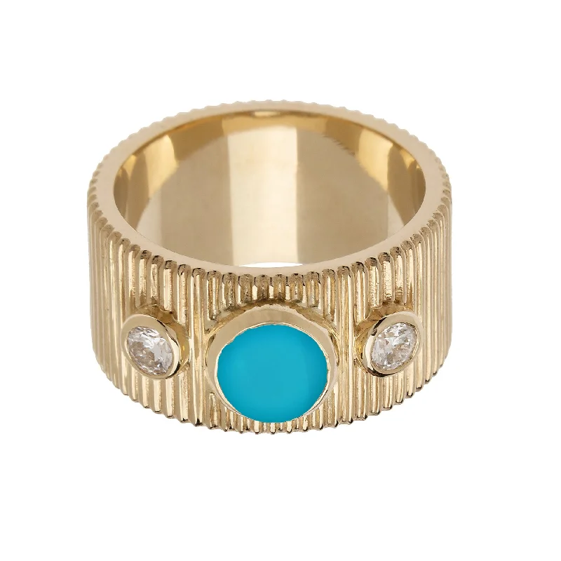 Unmissable Jewelry Sale – Shop Before It's Too Late Centered Diamond & Turquoise Ring Unmissable Jewelry Sale – Shop Before It's Too Late Centered Diamond & Turquoise Ring