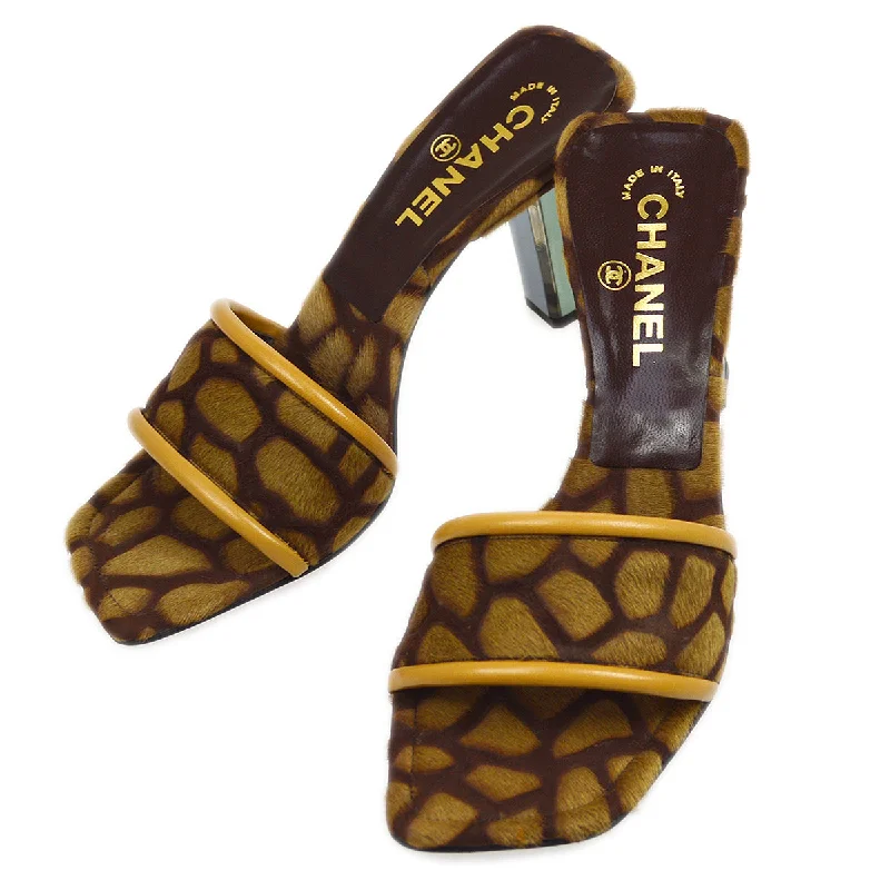 Slip-On Shoes Promotion Chanel Cruise 2001 Giraffe Print Mules Shoes #37