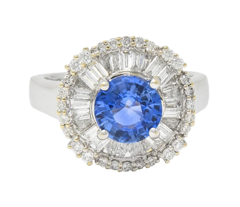 Trending Jewelry Styles Now At Limited-Time Discounts Contemporary 3.00 CTW Sapphire Diamond 1 Karat White Gold Ballerina Halo Ring Trending Jewelry Styles Now At Limited-Time Discounts Contemporary 3.00 CTW Sapphire Diamond 1 Karat White Gold Ballerina Halo Ring