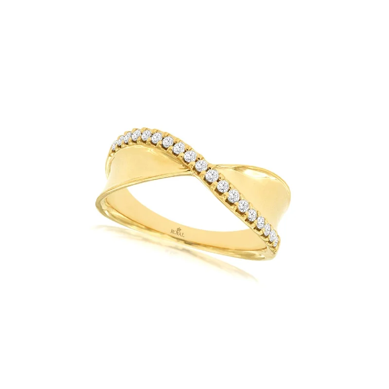 Elegant Rose Gold Jewelry For A Stylish Touch Diamond Accented Tapered Design Ring