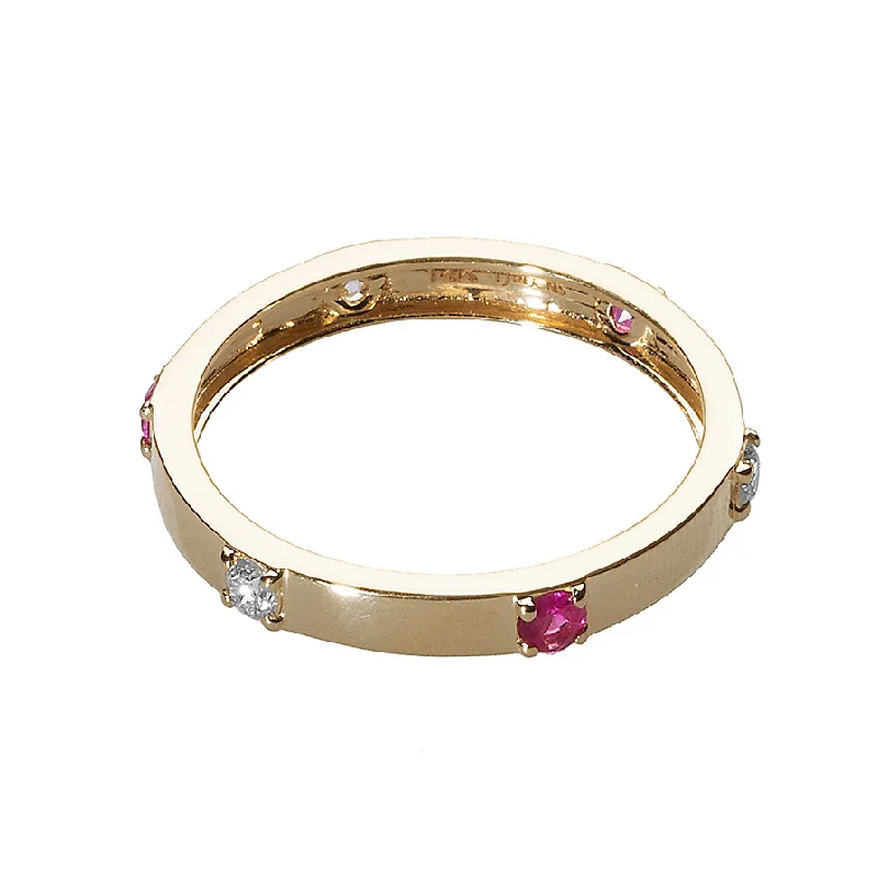 Shop Dazzling Jewelry At The Best Prices Diamond & Pink Sapphire Ribbon Ring