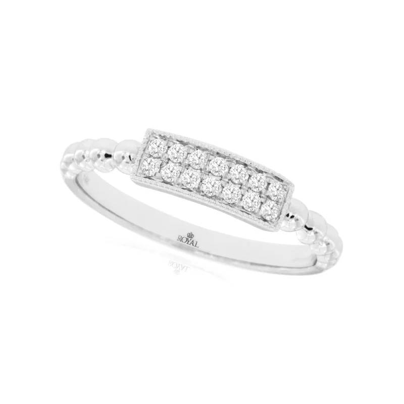 Flash Sale On Exquisite Jewelry – Don't Miss Out Diamond Two Row and Beaded Design Stackable Ring Flash Sale On Exquisite Jewelry – Don't Miss Out Diamond Two Row and Beaded Design Stackable Ring