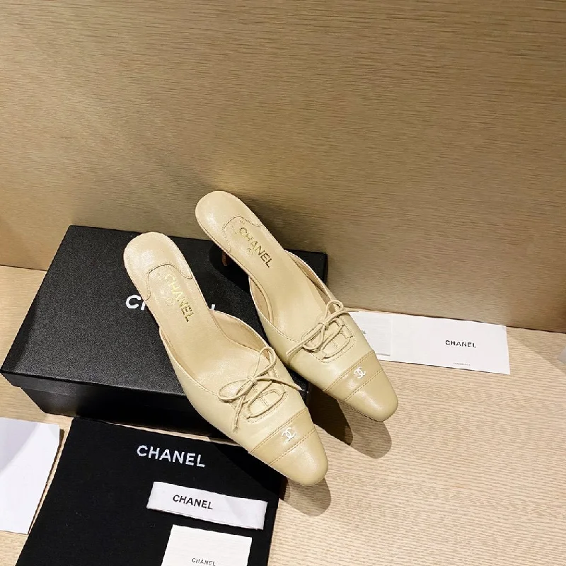 Classic Casual Shoes Sale CHANEL CC LOGO MULES SHOES SLIDES 40 1/2