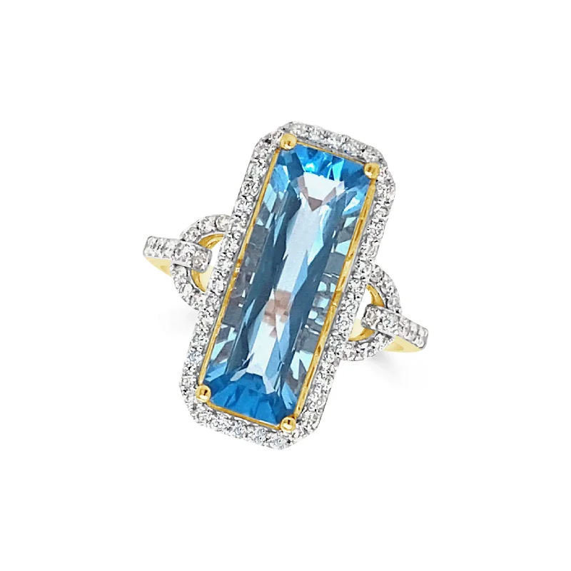 Exclusive Jewelry Offers – Shine For Less Emerald Shaped Blue Topaz and Diamond Halo Ring Exclusive Jewelry Offers – Shine For Less Emerald Shaped Blue Topaz and Diamond Halo Ring