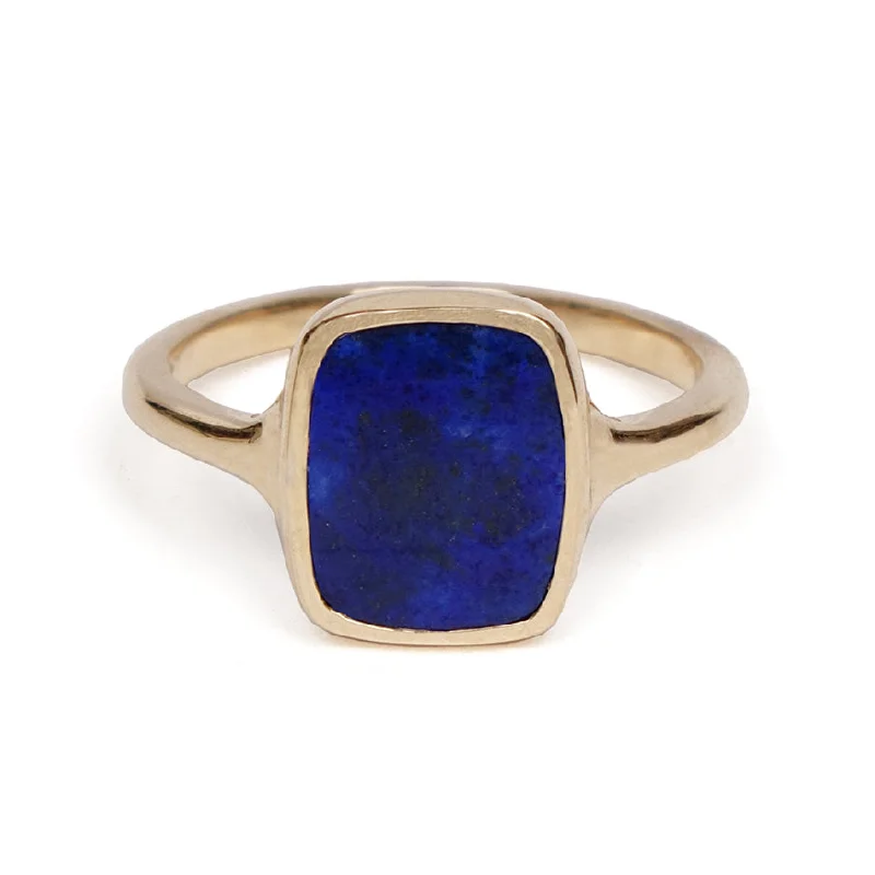 Timeless Beauty, Unbeatable Deals – Jewelry Sale On Lapis Rectangle Signet Ring
