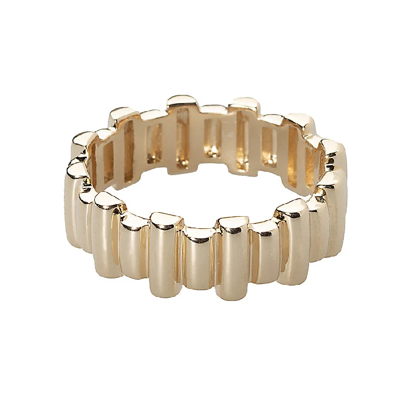 Exclusive Jewelry Sale – Grab Timeless Pieces Now Offset Gold Bar Ring