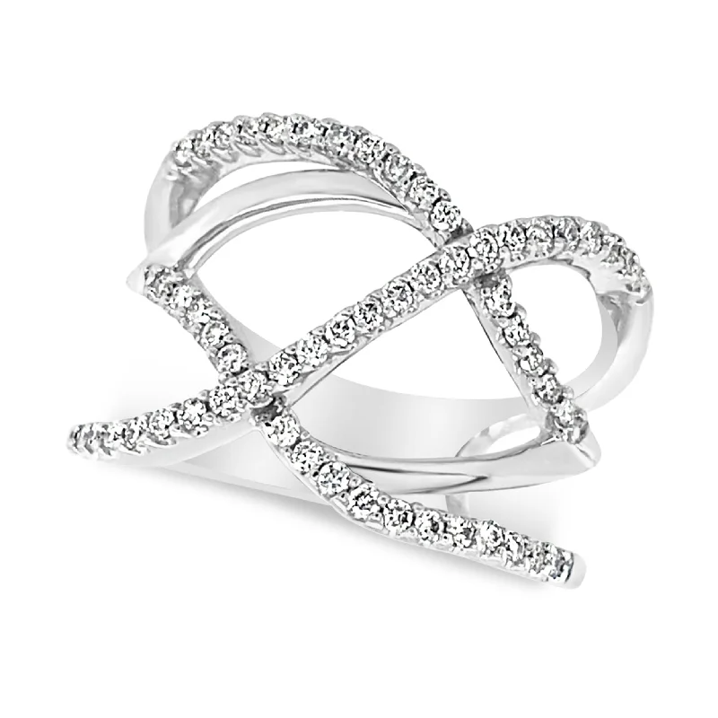 Modern Statement Jewelry For Bold Styling Open Crossover Design Ring