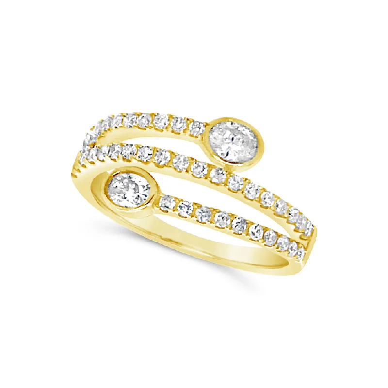 Handmade Pearl Jewelry For Timeless Elegance Oval and Round Diamond Triple Row Design Ring