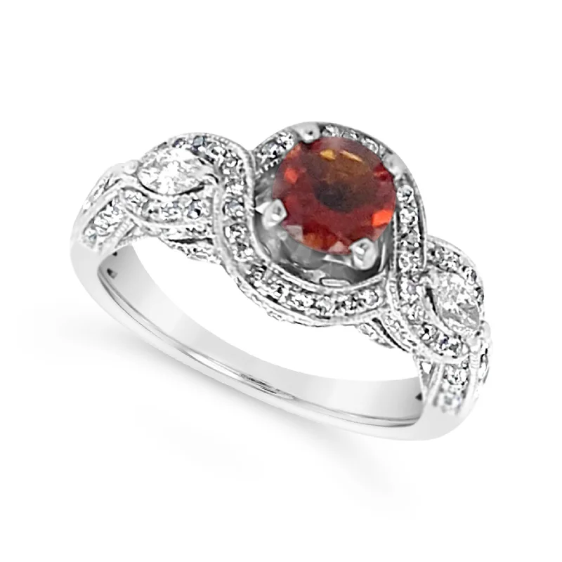 Accessorize For Less – Luxury Jewelry At Affordable Prices Rhodolite Garnet and Diamond Swirl Design Design
