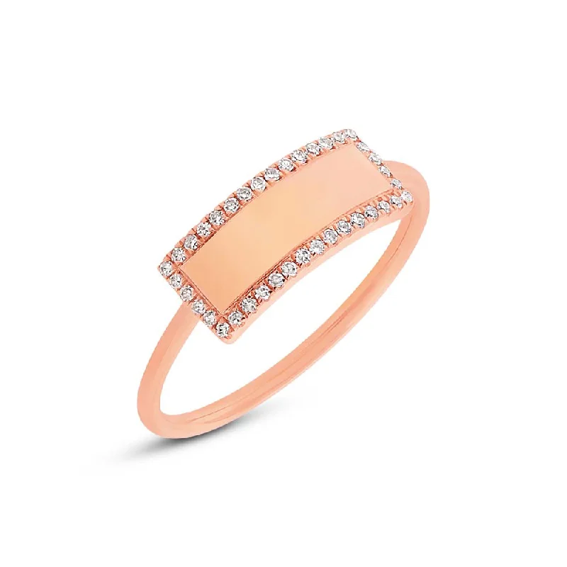 Delicate Crystal Jewelry For Sophisticated Charm Diamond Bar Ring