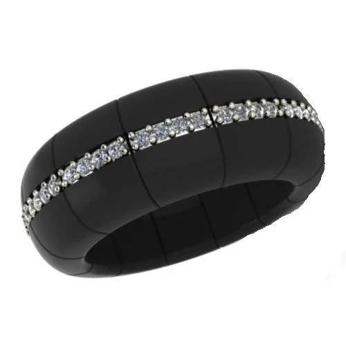 Jewelry Clearance Event – Stock Up Before It's Over Diamond Ceramic Bead Ring