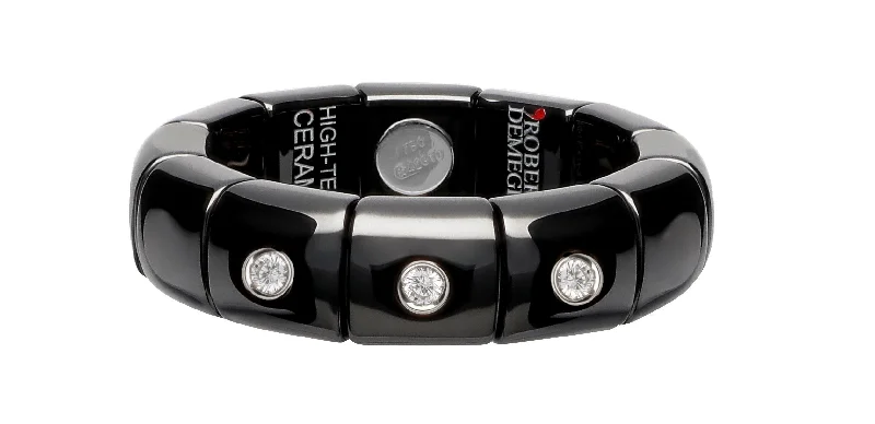 Stunning Statement Jewelry, Unbeatable Discounts Diamond Ceramic Bead Ring