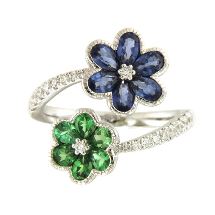 Exclusive Jewelry Bundles At Discounted Prices Sapphire and Diamond Bypass Ring