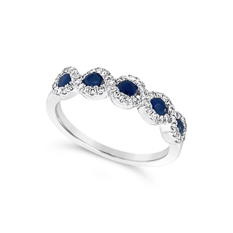 Affordable Luxury Jewelry For Every Occasion Sapphire and Diamond Tapered Style Ring