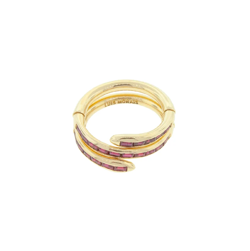 Don't Miss Out On Bestselling Jewelry At Special Prices Serpentine Ring with Ruby Baguettes