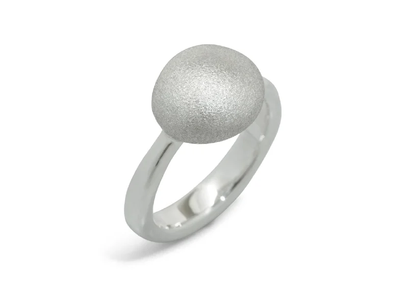 Affordable Luxury Jewelry For Every Occasion Button Ring, Sterling Silver