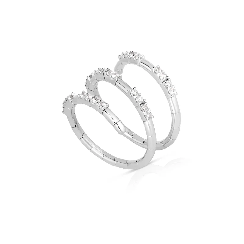 The Ultimate Jewelry Sale – Shop Premium Styles Three Row Diamond Accented Open Design Ring The Ultimate Jewelry Sale – Shop Premium Styles Three Row Diamond Accented Open Design Ring