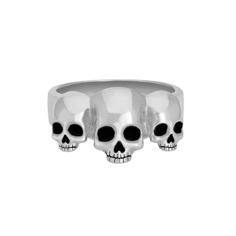 Grab Stylish Jewelry Before The Sale Ends Trinity Skull Ring