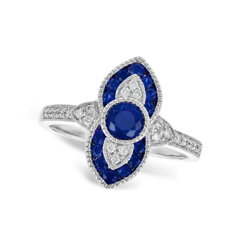 Shop Signature Jewelry Styles At Exclusive Prices Vintage Style Sapphire and Diamond Ring