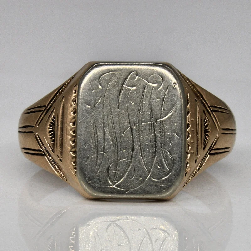 Save On Luxury Jewelry Pieces – Limited-Time Offers 10k Two Tone Gold Initial Ring | SZ 10 |