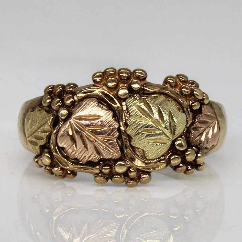 Exclusive Jewelry Sale – Sparkle For Less Two Tone Leaf Ring | SZ 8 |