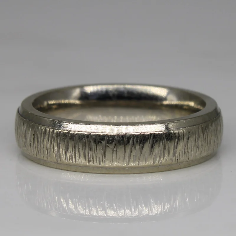 Must-Have Jewelry At Unbelievable Discounts White Gold Grain Textured Band | SZ 7 | Must-Have Jewelry At Unbelievable Discounts White Gold Grain Textured Band | SZ 7 |