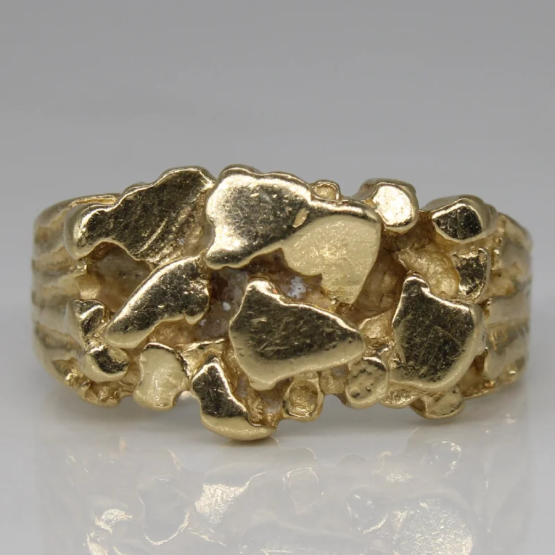 Premium Diamond Jewelry At Once-In-A-Lifetime Discounts Yellow Gold Nugget Ring | SZ 9.75 |