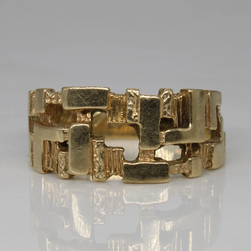 Unmissable Deals On Handmade Jewelry Collections Yellow Gold Geometric Ring | SZ 10.5 | Unmissable Deals On Handmade Jewelry Collections Yellow Gold Geometric Ring | SZ 10.5 |
