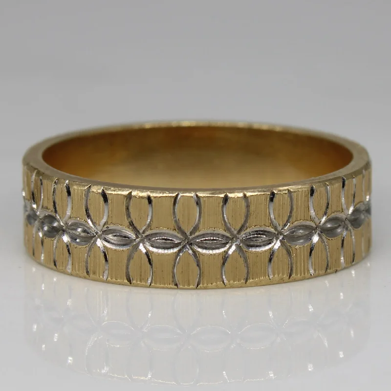 Everyday Jewelry Essentials Now On Sale Two Tone Geometric Band | SZ 10 |