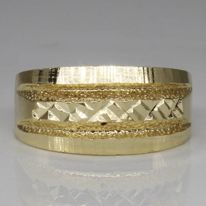 Flash Deals On Fine Jewelry – Shop Before It's Gone 14k Yellow Gold Patterned Ring | SZ 7 | Flash Deals On Fine Jewelry – Shop Before It's Gone 14k Yellow Gold Patterned Ring | SZ 7 |