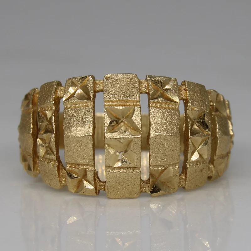 Elevate Your Outfit With Discounted Statement Jewelry Satin Finished Patterned Ring | SZ 8 | Elevate Your Outfit With Discounted Statement Jewelry Satin Finished Patterned Ring | SZ 8 |