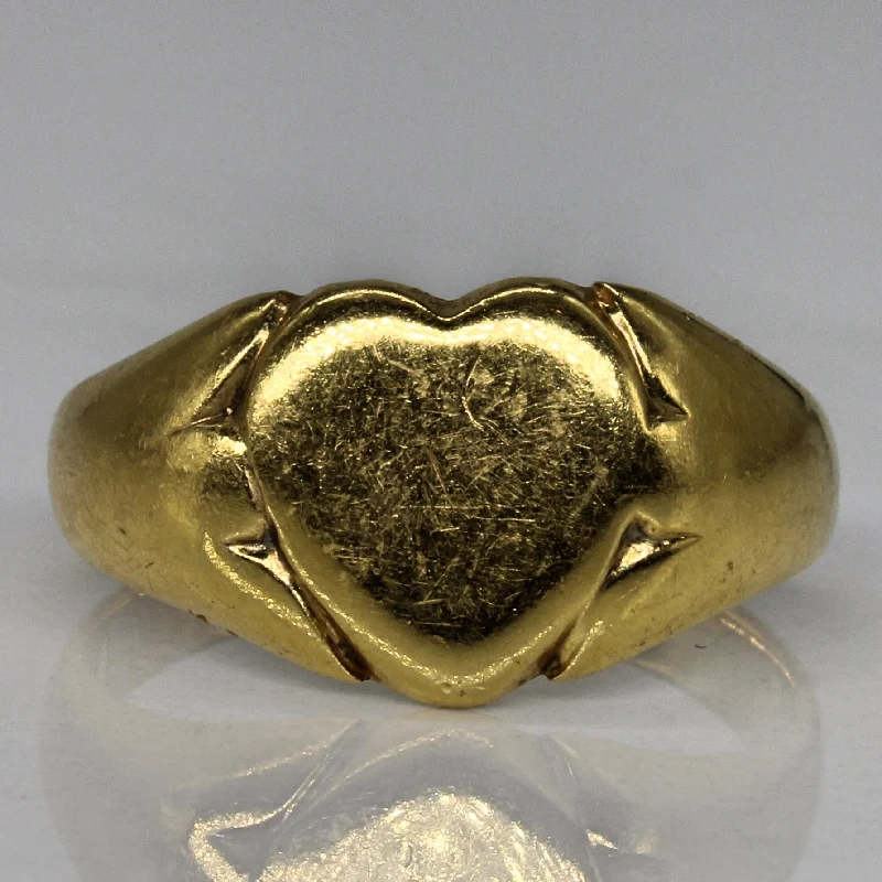Elegant Jewelry, Exclusive Prices – Shop Now Early 1900s Yellow Gold Heart Signet Ring | SZ 8 | Elegant Jewelry, Exclusive Prices – Shop Now Early 1900s Yellow Gold Heart Signet Ring | SZ 8 |
