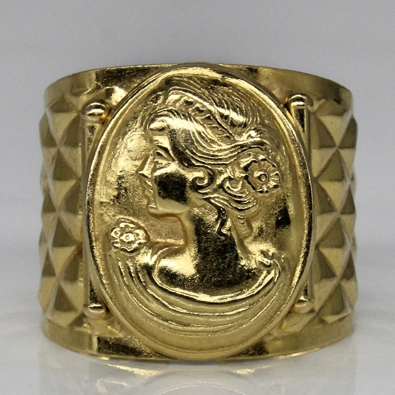 Shop Fine Jewelry With Amazing Deals 18k Yellow Gold Portrait Ring | SZ 8 |