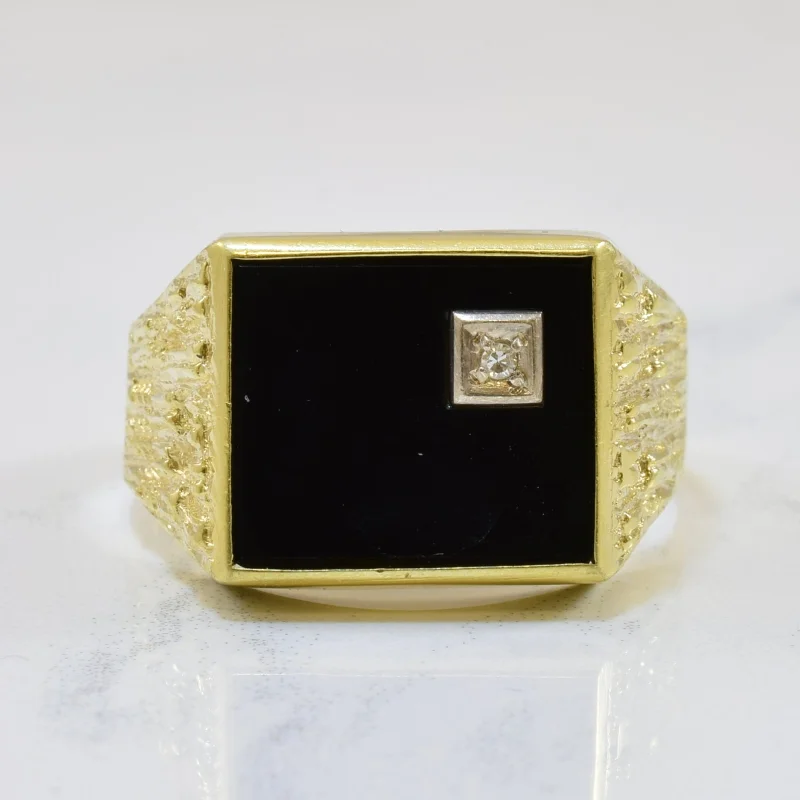 Limited-Time Jewelry Sale – Don't Miss These Deals Black Onyx & Diamond Signet Ring | 4.80ct, 0.01ct | SZ 12.5 | Limited-Time Jewelry Sale – Don't Miss These Deals Black Onyx & Diamond Signet Ring | 4.80ct, 0.01ct | SZ 12.5 |