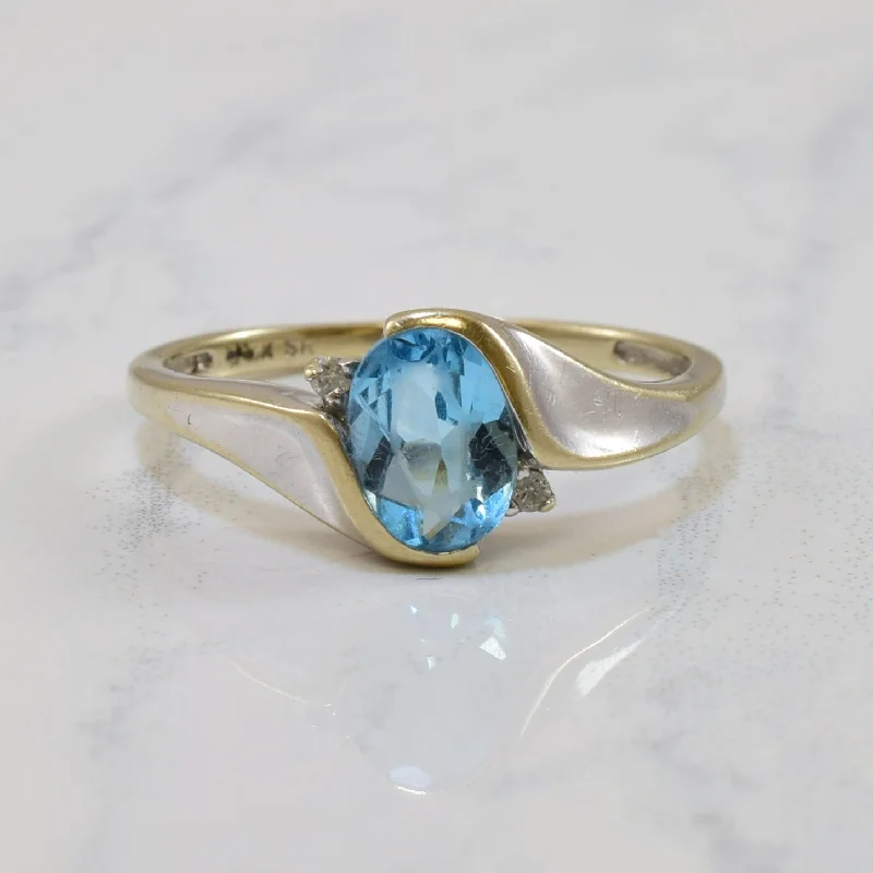 Make Every Moment Shine – Jewelry Discounts Available Blue Topaz & Diamond Bypass Ring | 0.90ct, 0.01ctw | SZ 7.25 | Make Every Moment Shine – Jewelry Discounts Available Blue Topaz & Diamond Bypass Ring | 0.90ct, 0.01ctw | SZ 7.25 |