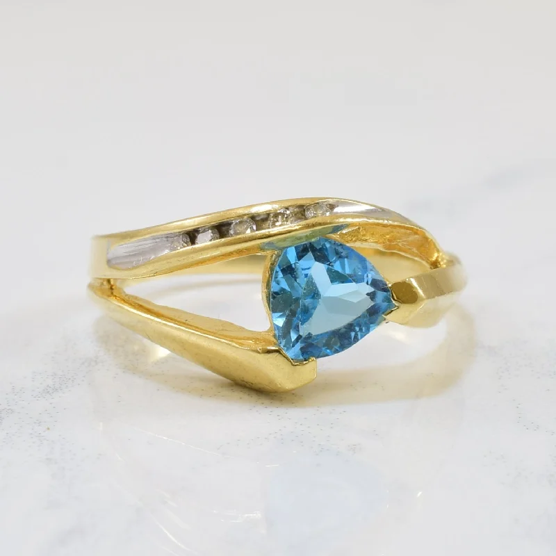 Luxury Meets Affordability – Jewelry Sale Now Live Blue Topaz & Diamond Cocktail Ring | 0.85ct, 0.05ctw | SZ 6.5 | Luxury Meets Affordability – Jewelry Sale Now Live Blue Topaz & Diamond Cocktail Ring | 0.85ct, 0.05ctw | SZ 6.5 |