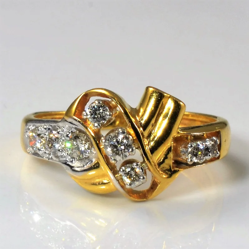 Classic And Modern Jewelry Styles On Sale Crossover Diamond Ring | 0.28ctw | SZ 7.25 | Classic And Modern Jewelry Styles On Sale Crossover Diamond Ring | 0.28ctw | SZ 7.25 |