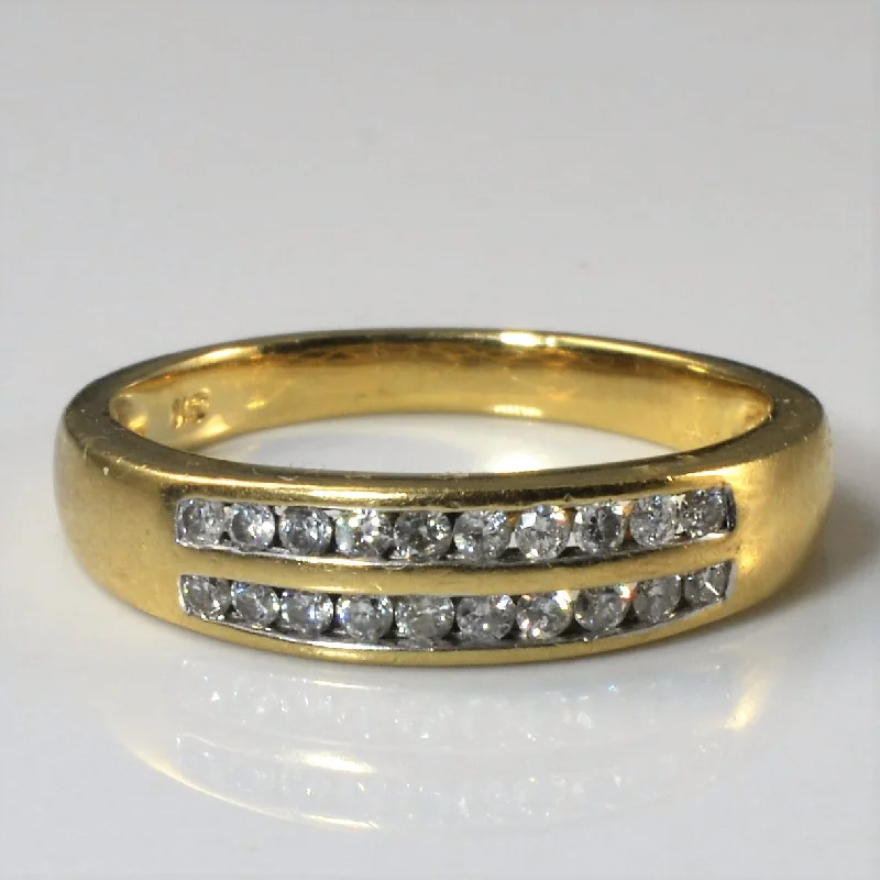 Chic And Stylish Jewelry At Exclusive Prices Double Row Channel Diamond Ring | 0.32ctw | SZ 7 | Chic And Stylish Jewelry At Exclusive Prices Double Row Channel Diamond Ring | 0.32ctw | SZ 7 |